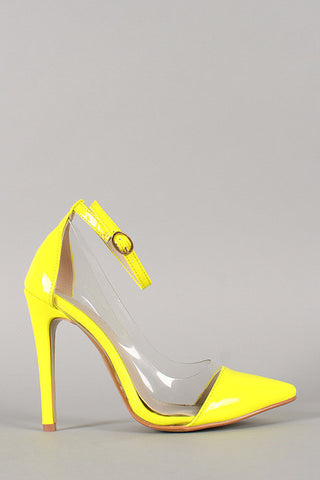 Breckelle Perforated Pointy Toe Dorsay Pump