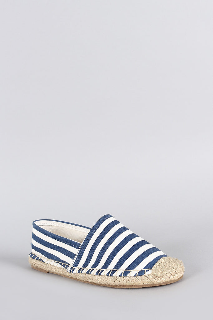 Breckelle Striped Espadrille Flat