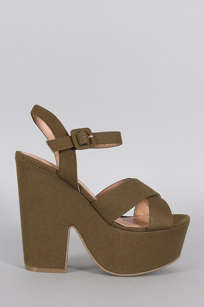 Wild Diva Lounge Casual Platform Chunky Heel