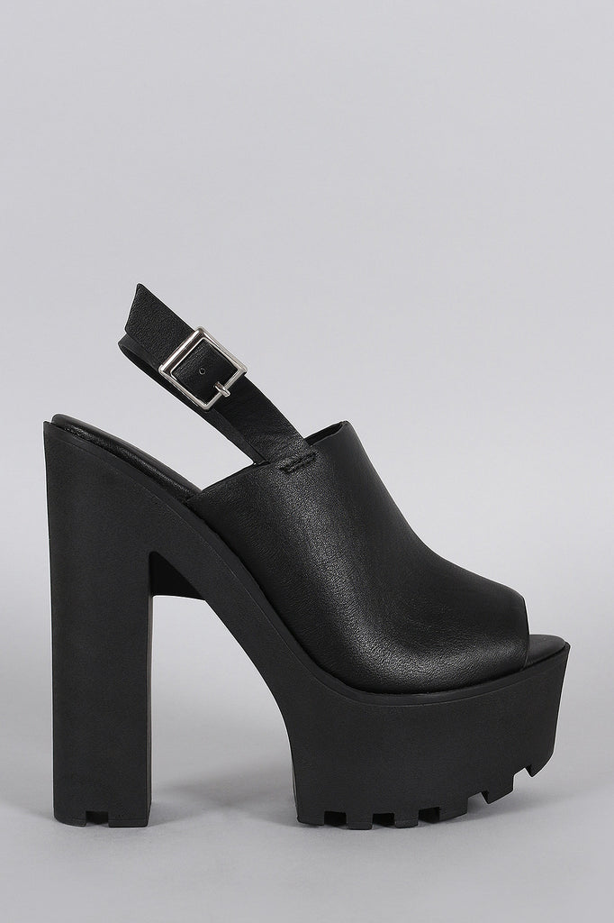 Bamboo Platform Mule Bootie