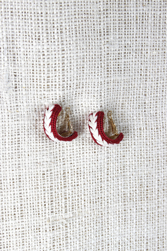 Thread Woven Hoop Earrings