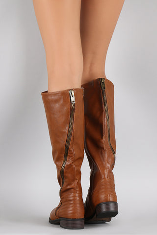 Bow Bead Fringe Moccasin Flat Boots