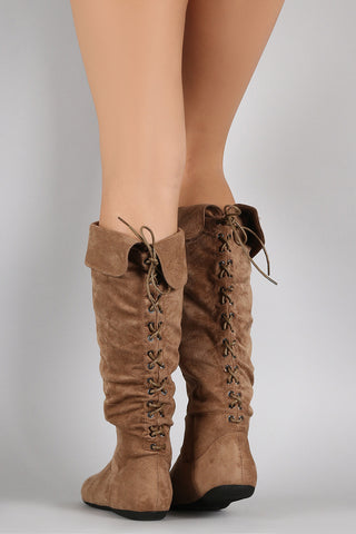 Bow Bead Fringe Moccasin Flat Boots