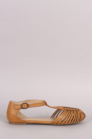 Qupid Croco Pointy Toe Slip On Dorsay Flat