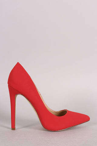 Breckelle Perforated Pointy Toe Dorsay Pump