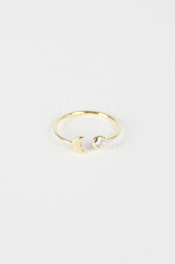 Cresent Moon Open Ended Ring