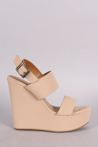 Studded Gladiator Lace Up Footbed Platform Wedge Sandal