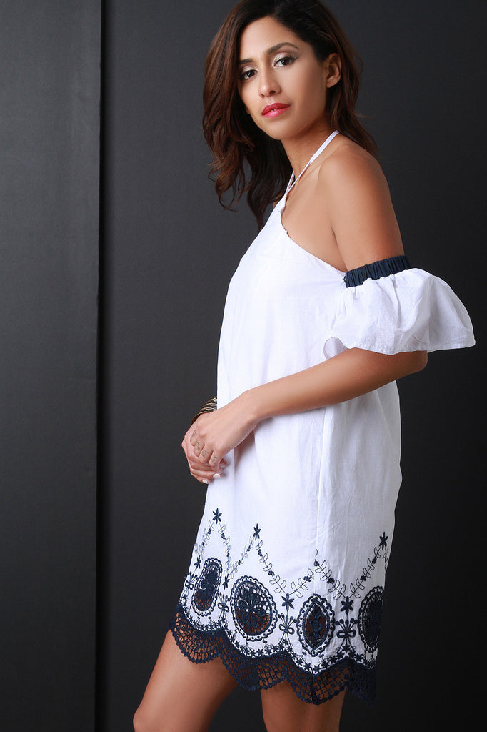 Willow Off The Shoulder Halter Dress