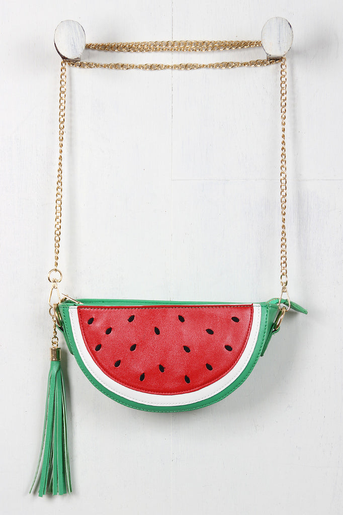 Watermelon Tassel Clutch Bag