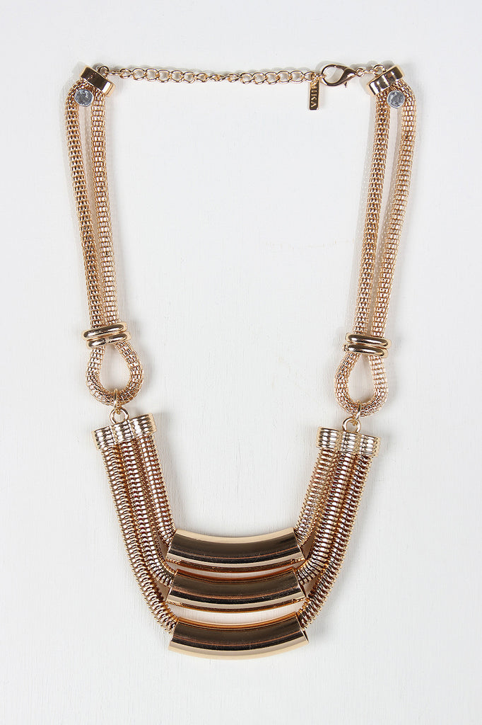 Tube Chain Chunky Geometric Necklace