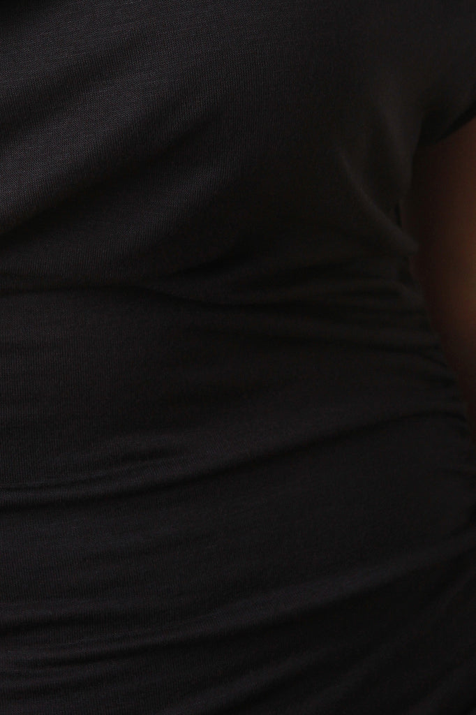 Ruched Bodycon Midi Dress