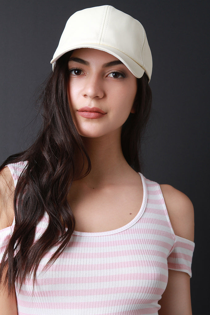 Vegan Leather Baseball Cap