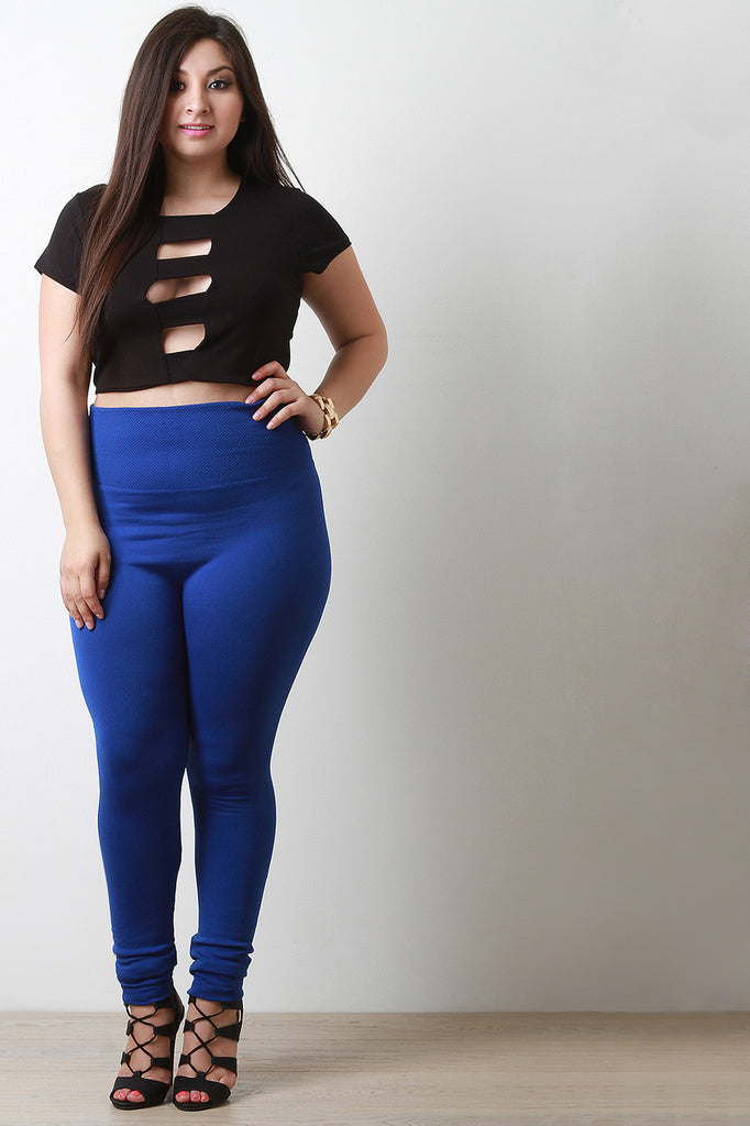 Banded Open Front Crop Top