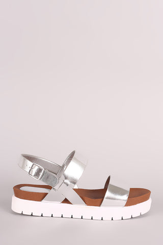 Python Toe Ring Lace-Up Gladiator Flat Sandal