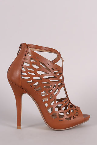 Breckelle Perforated Pointy Toe Dorsay Pump