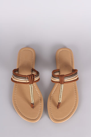 Python Toe Ring Lace-Up Gladiator Flat Sandal