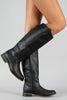 Breckelle Round Toe Riding Knee High Boot