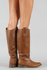 Breckelle Round Toe Riding Knee High Boot