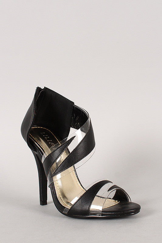 Liliana Lucite Open Toe Dress Heel