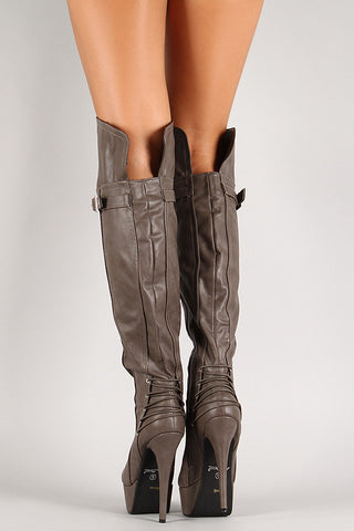 Corset Thigh High Platform Boot