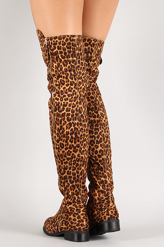 Leopard hot sale suede booties