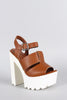 Wild Diva Lounge Lug Sole Platform Heel