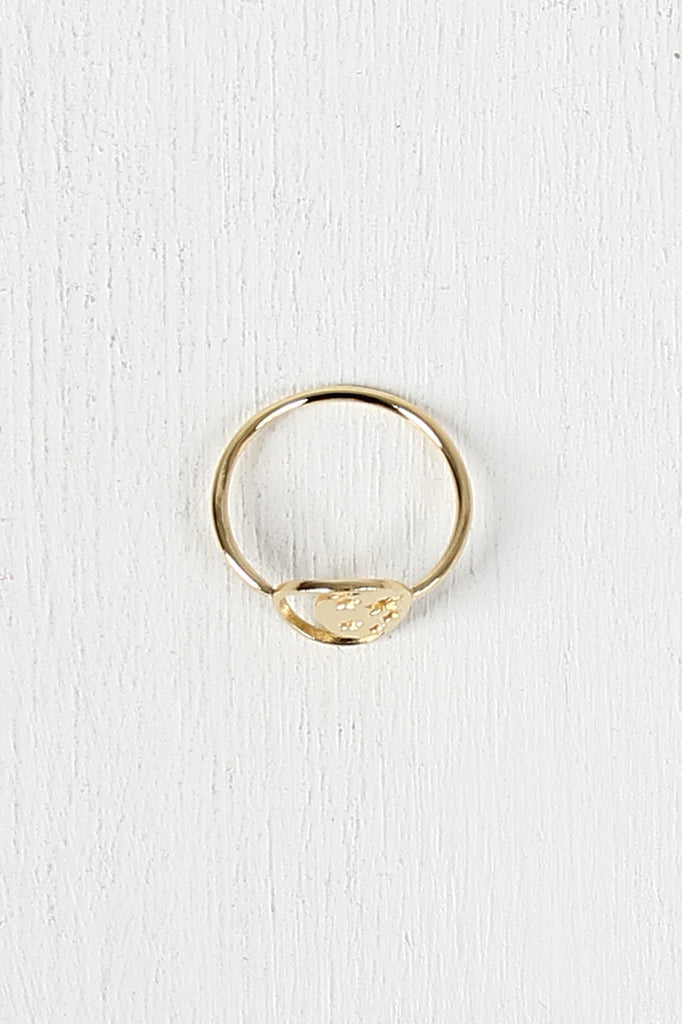 Moon and Stars Emblem Ring