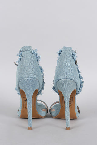 Shoe Republic Touch of Denim Fluff Heel