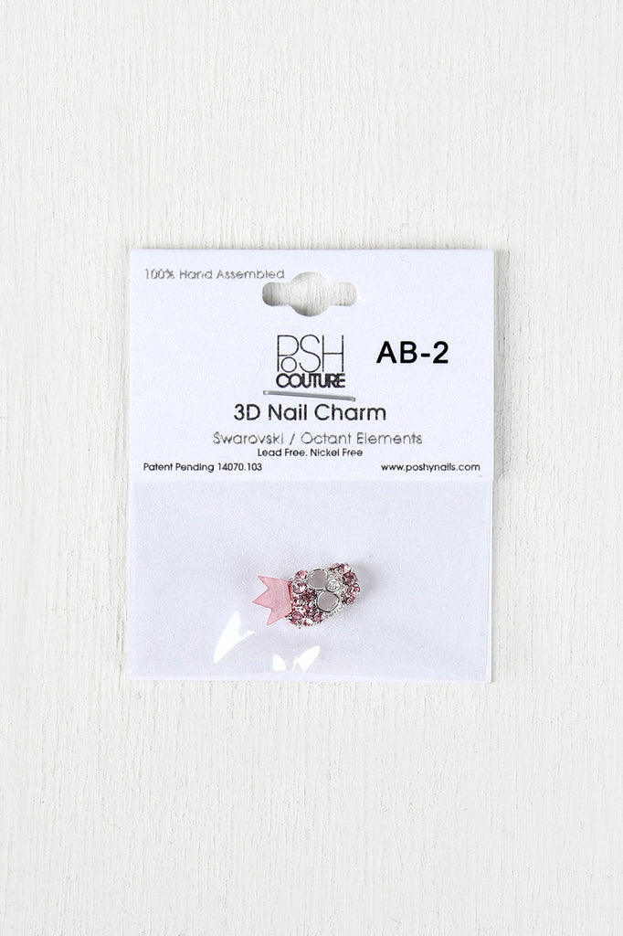 Rhinestone Skull Reusable Nail Charm