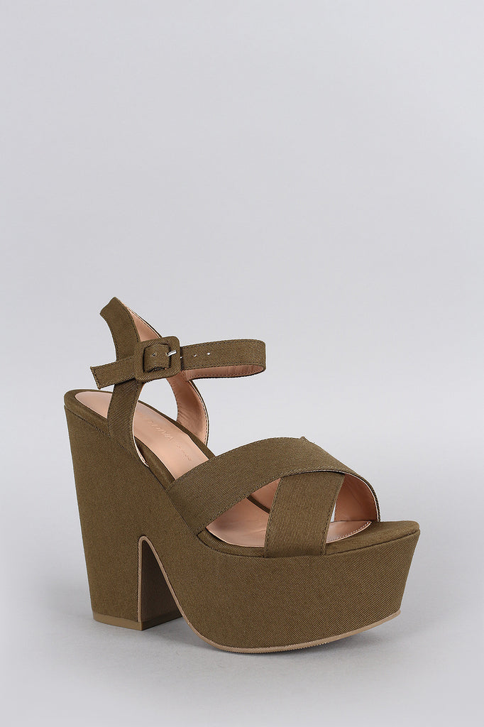 Wild Diva Lounge Casual Platform Chunky Heel