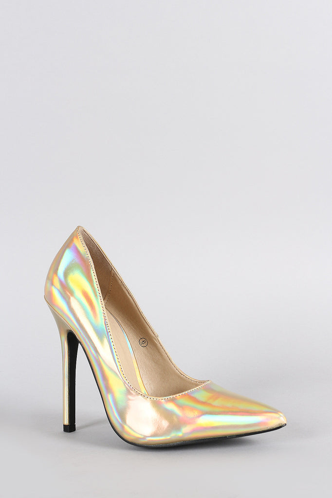 Hologram Pointy Toe Single Sole Stiletto Pump