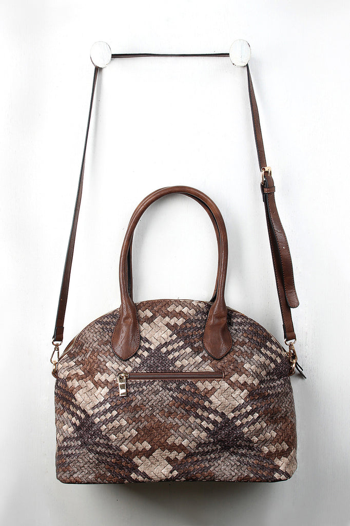 Muted Multicolor Woven Dome Bag