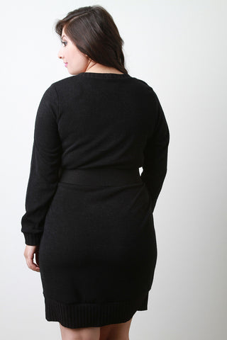 Hook Belt Sweater Dress