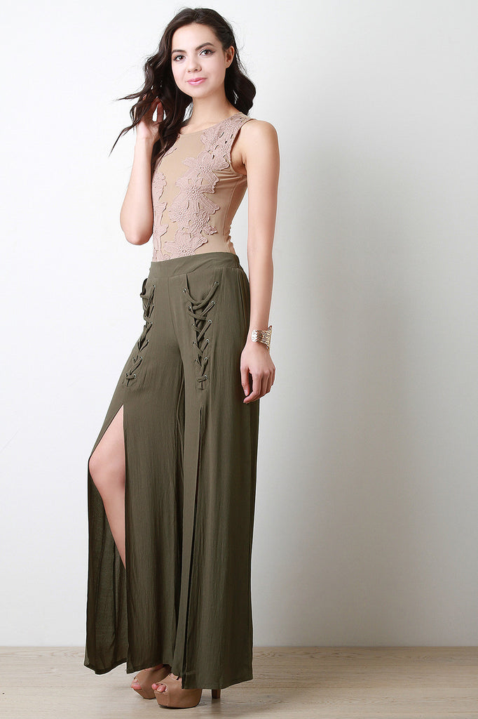 Vent Slit Palazzo Pants