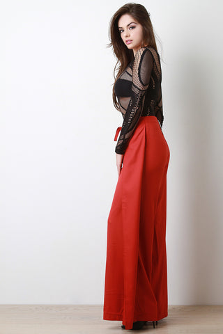 Mid Flap Palazzo Pants