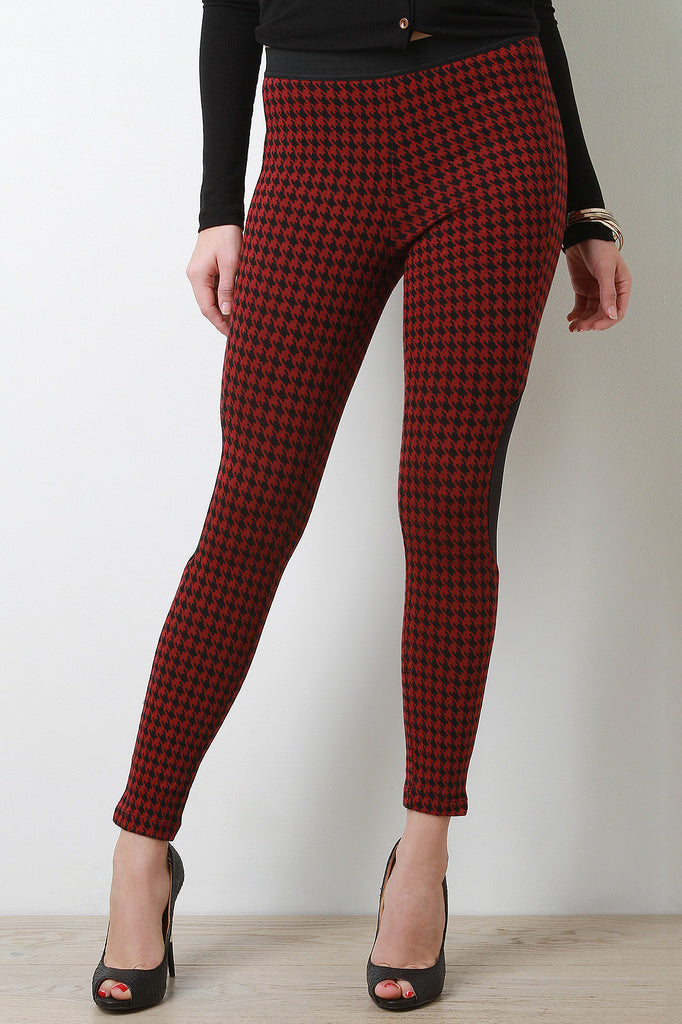 Houndstooth Taper Leggings Pants