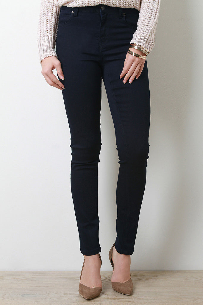 Navy Taper Cut Denim Jeans