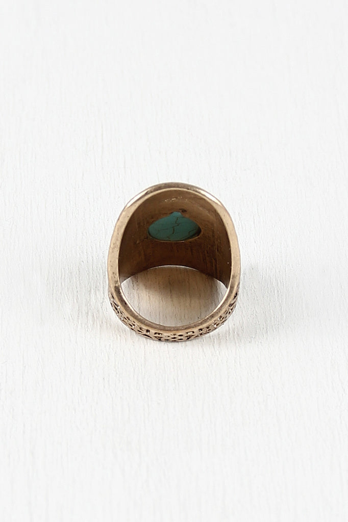 Turquoise Drop Armor Ring