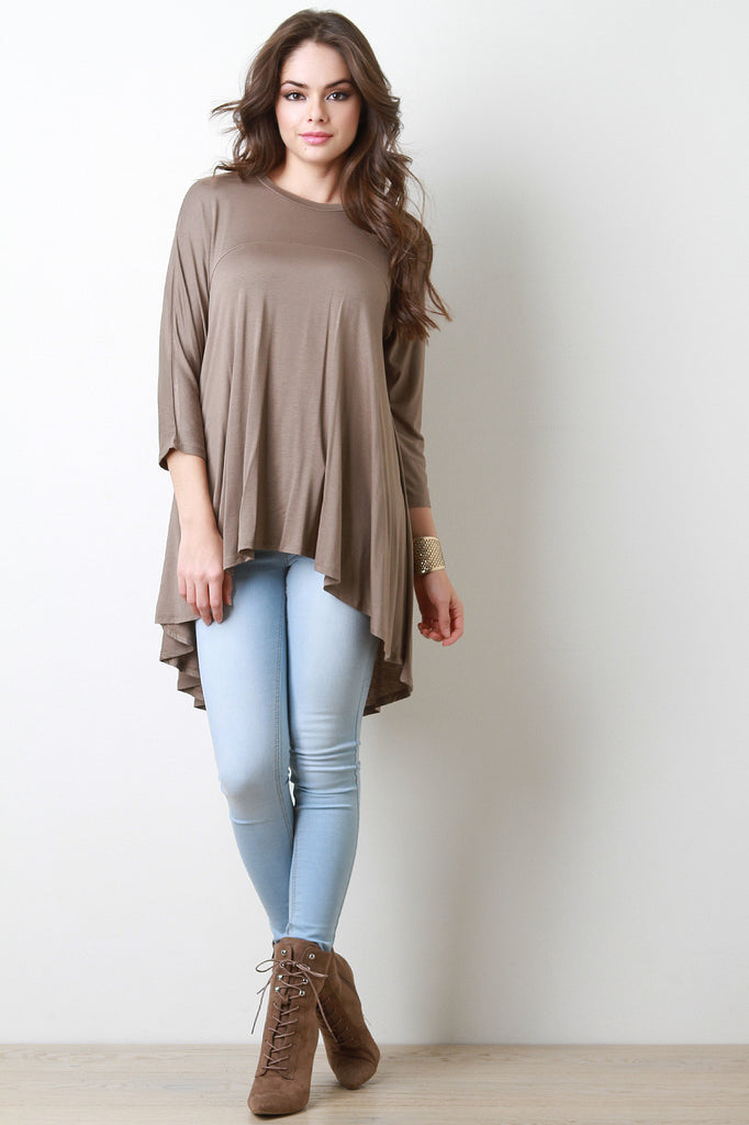 Trapeze High-Low Yoke Top