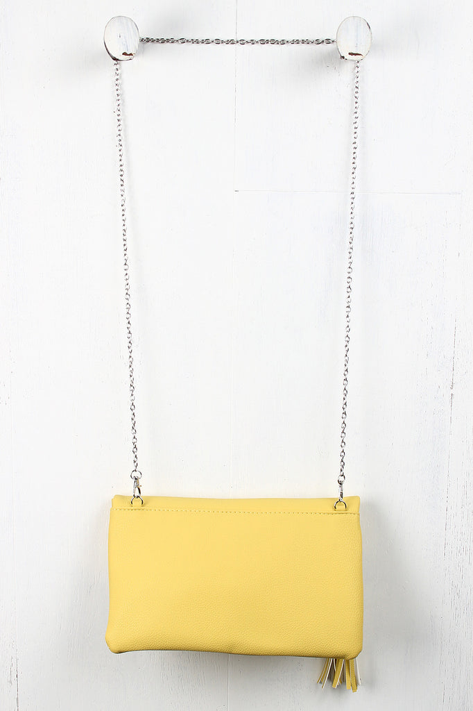 Tassel Flap Chained Crossbody Bag