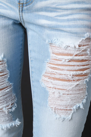 Distressed Cloud Nine Jeans