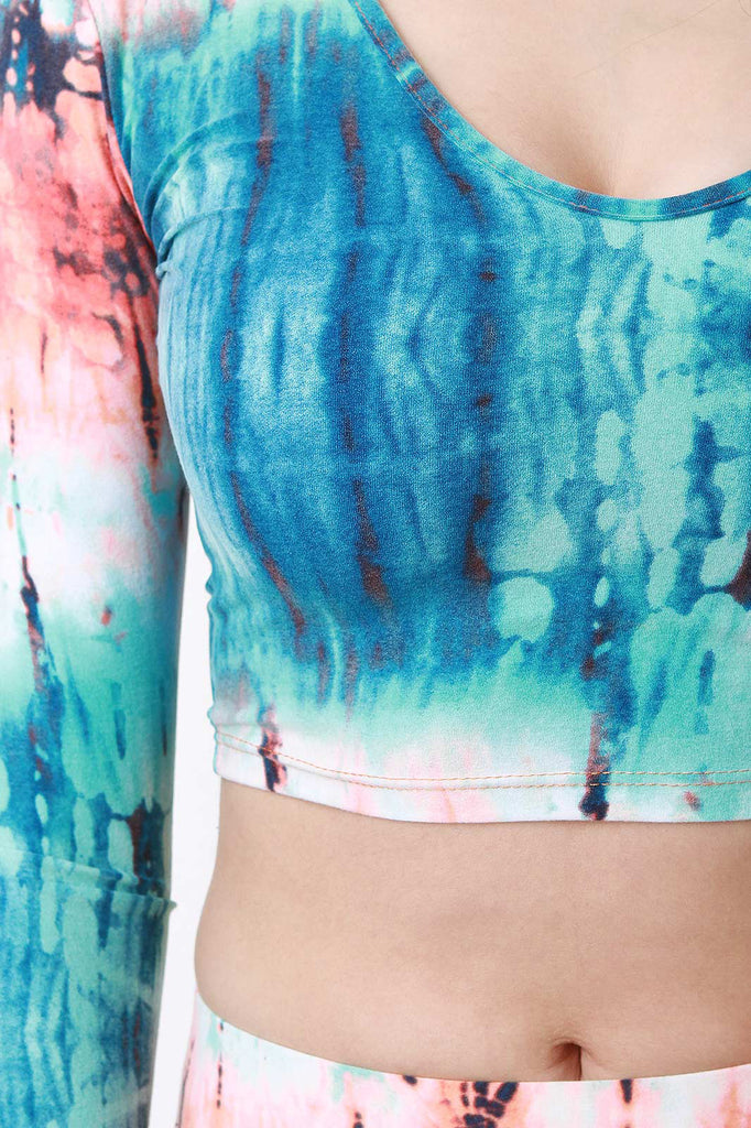 Tie Dye Hooded Crop Top