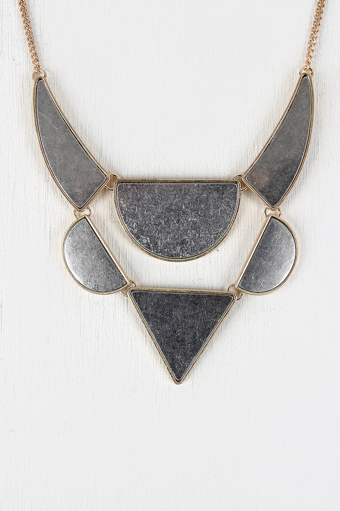 Hinged Geometric Shapes Necklace