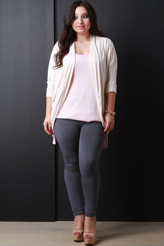 Open Front Dolman Sleeves Cardigan