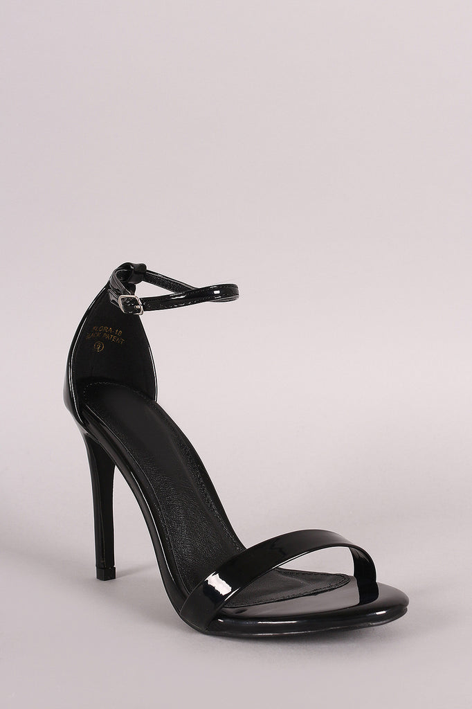 Patent Ankle Strap Open Toe Stiletto Heel