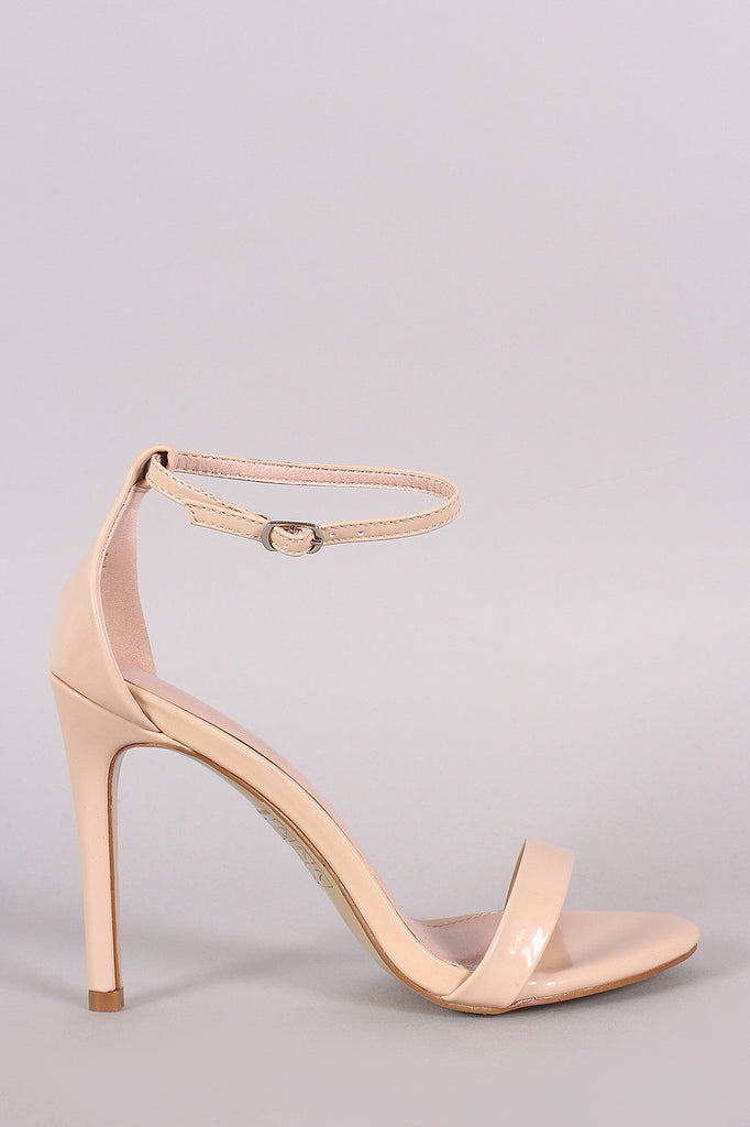 Patent Ankle Strap Open Toe Stiletto Heel