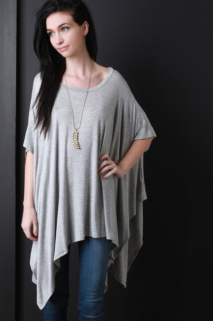 Oversized Dolman Handkerchief Top