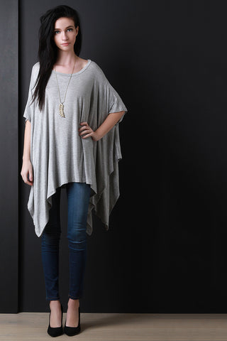 Oversized Dolman Handkerchief Top