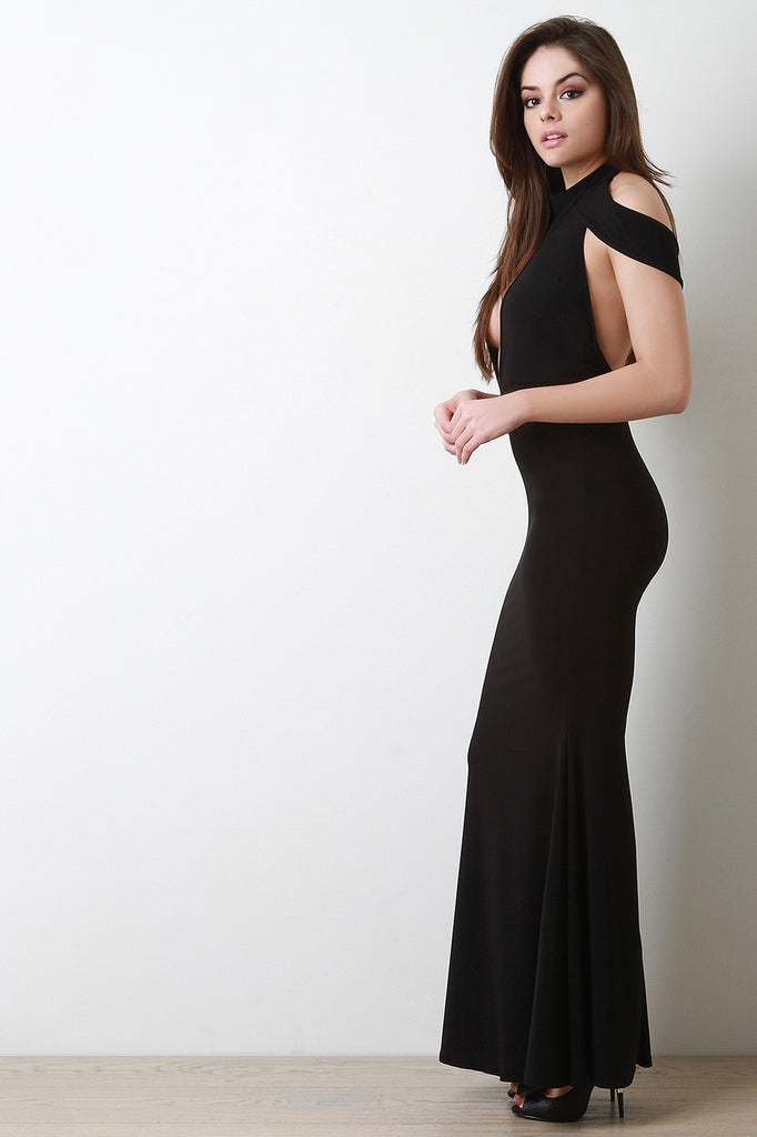 Strappy Keyhole Maxi Dress