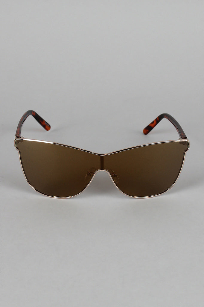 Sport Silhouette Wire Rimmed Sunglasses